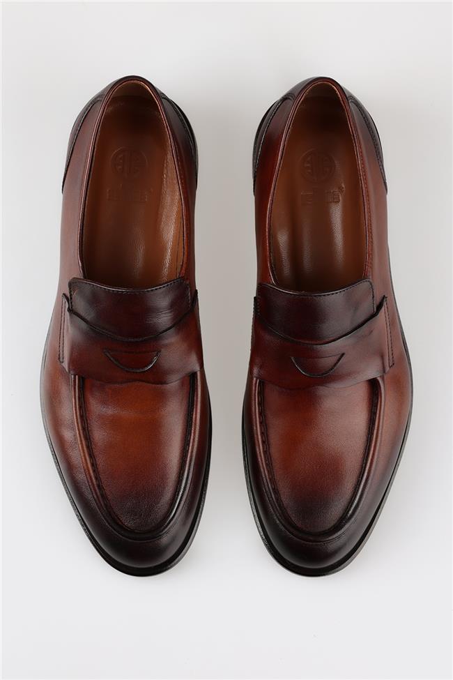 Taba Deri Erkek Loafer