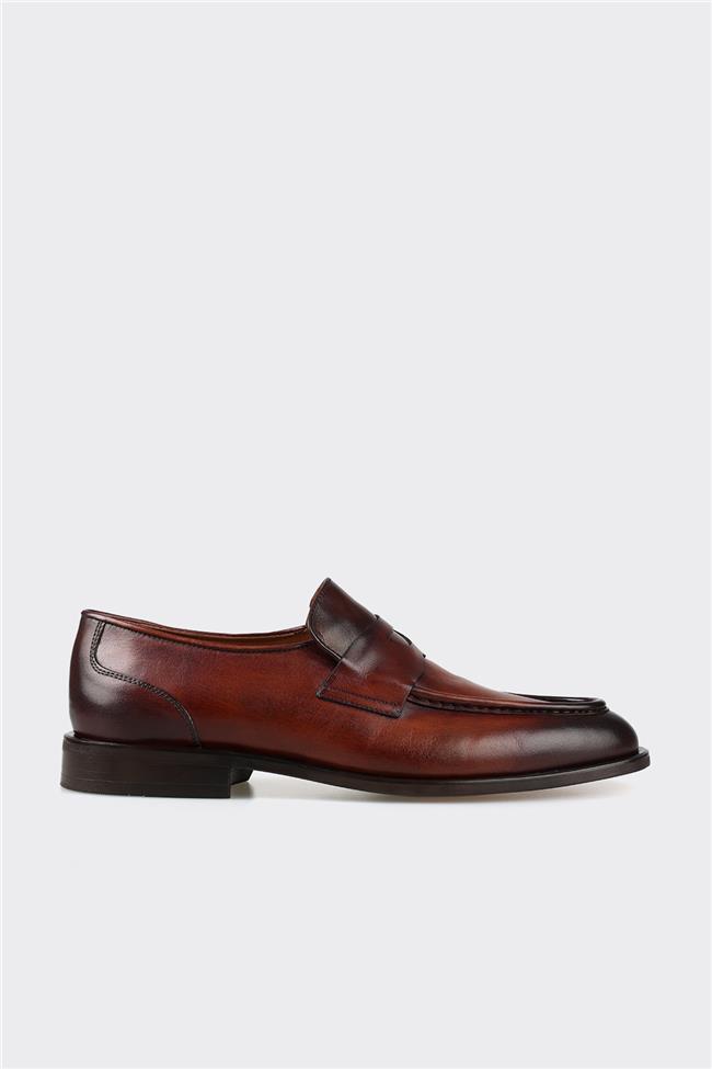 Taba Deri Erkek Loafer