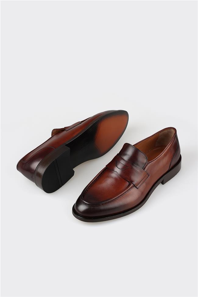 Taba Deri Erkek Loafer