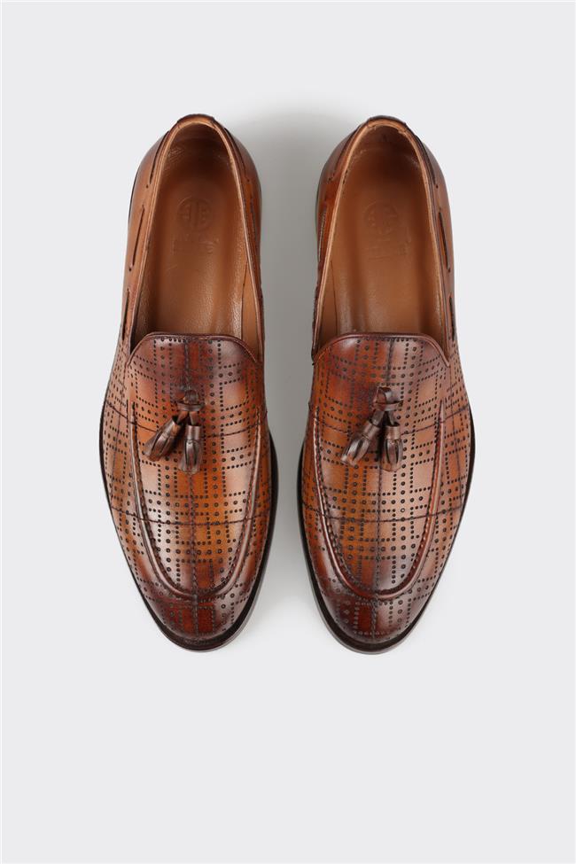 Taba Deri Erkek Loafer