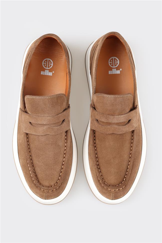 Taba Deri Erkek Loafer