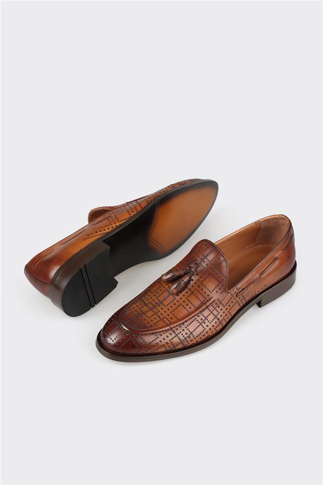 Taba Deri Erkek Loafer