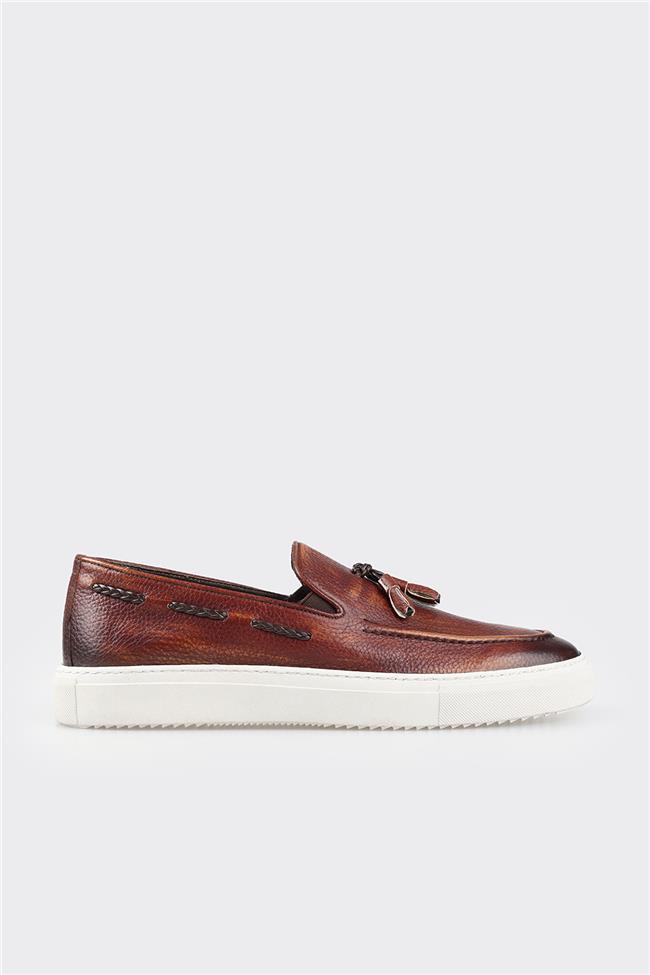 Taba Deri Erkek Loafer