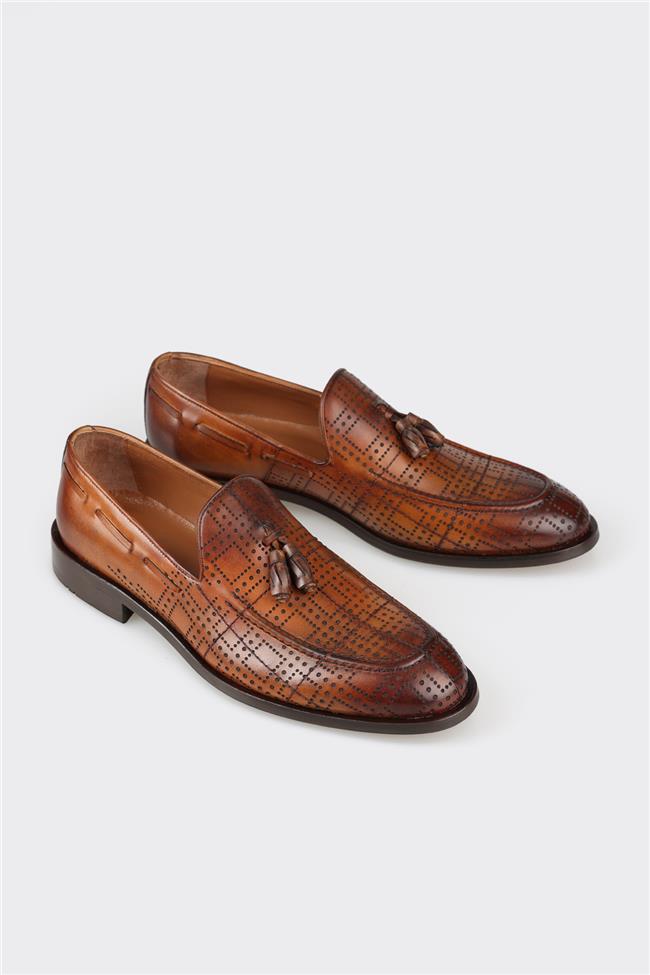 Taba Deri Erkek Loafer