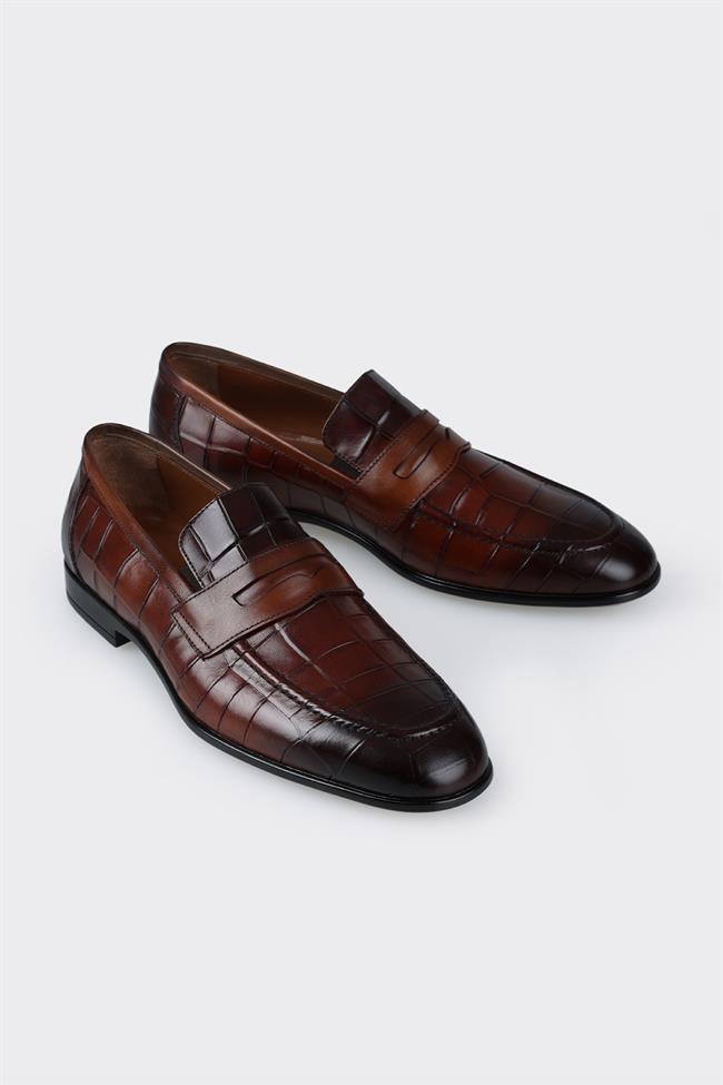 Taba Deri Erkek Loafer
