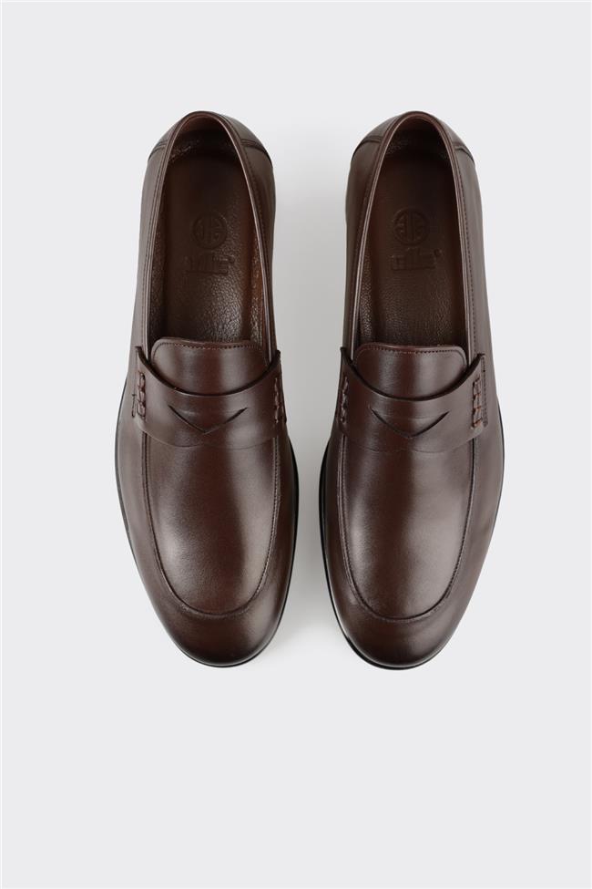 Kahve Deri Erkek Loafer