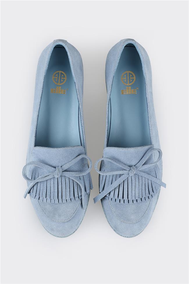 Mavi Deri Kadın Loafer