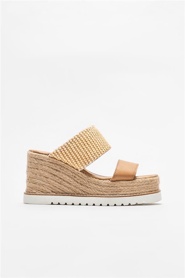 Naturel Deri Kadın Espadril