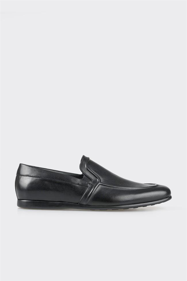 Siyah Deri Erkek Loafer