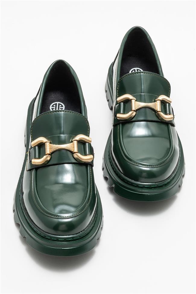 Yeşil Kadın Loafer