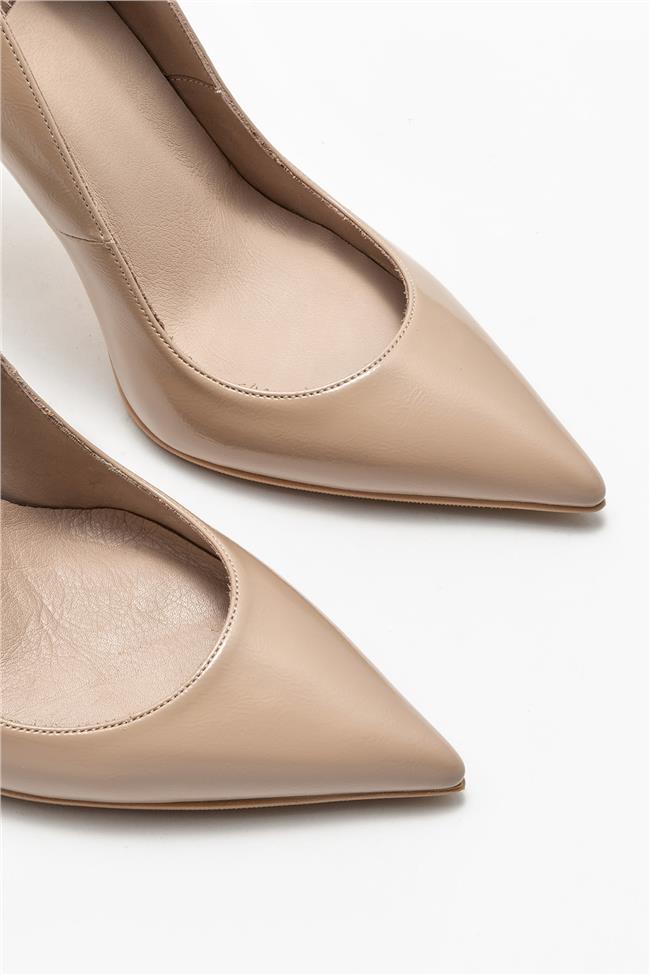 Vizon Deri Kadın Stiletto