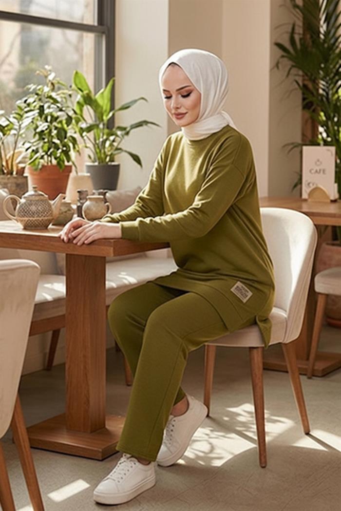 Arma Detaylı İkili Takım 1730 - Yağ Yeşili