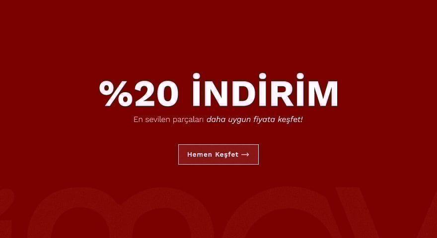 Sepette %20 indirim