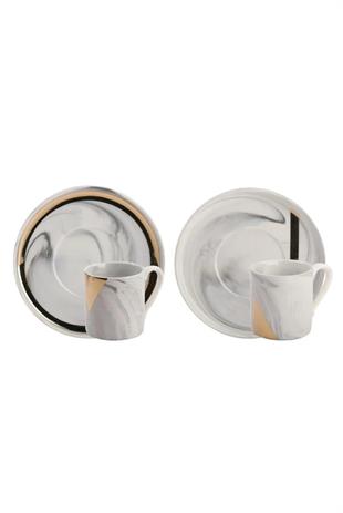 Декор для дома Aura Gold 4lü Kahve Fincanı Seti