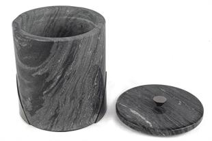 Siyah Gümüş Mermer Dekor Kutu  13x16cm