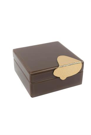 Декор для дома Kahverengi Gold Takı Kutusu 17x17x8cm P230.339869