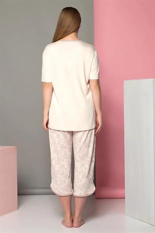 11840 ЖЕНСКАЯ ПИЖАМА С КАПРИ ОВЕРСАЙЗ 