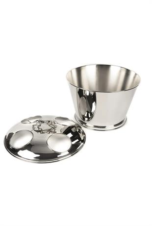 Декор для дома Gümüş Leopar Şampanya Kovası 36x32x30cm