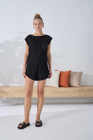 14338 ЖЕНСКАЯ ПИЖАМА С ШОРТАМИ