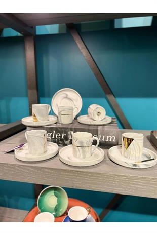 Декор для дома Aura Gold 4lü Kahve Fincanı Seti