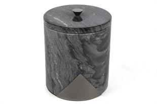 Siyah Gümüş Mermer Dekor Kutu  13x16cm