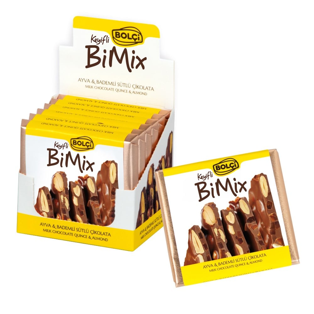 Tablet Çikolata-BiMix Ayva&Bademli Sütlü Çikolata 70g