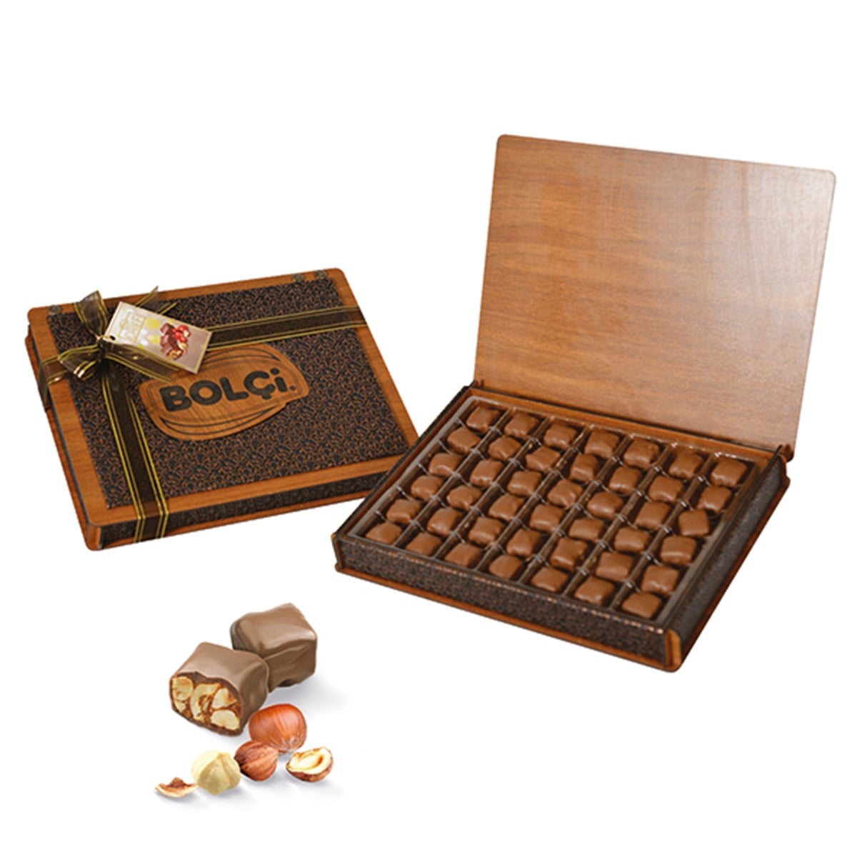 Bolu Çikolatası-Bolçi Fındıklı Ahşap Derili Kt.335 Gr Bolu Çik.