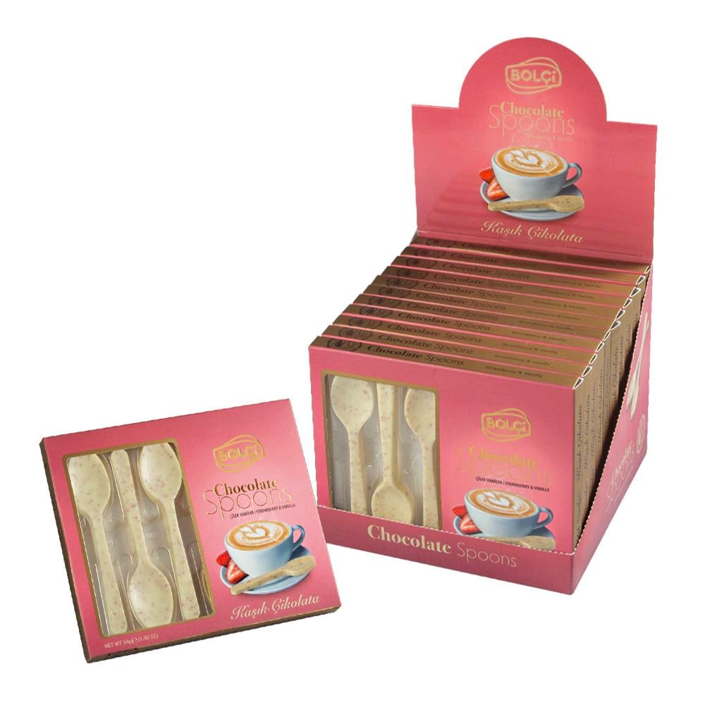 Atıştırmalık Çikolata-Çilekli Kaşık Çikolata 54g