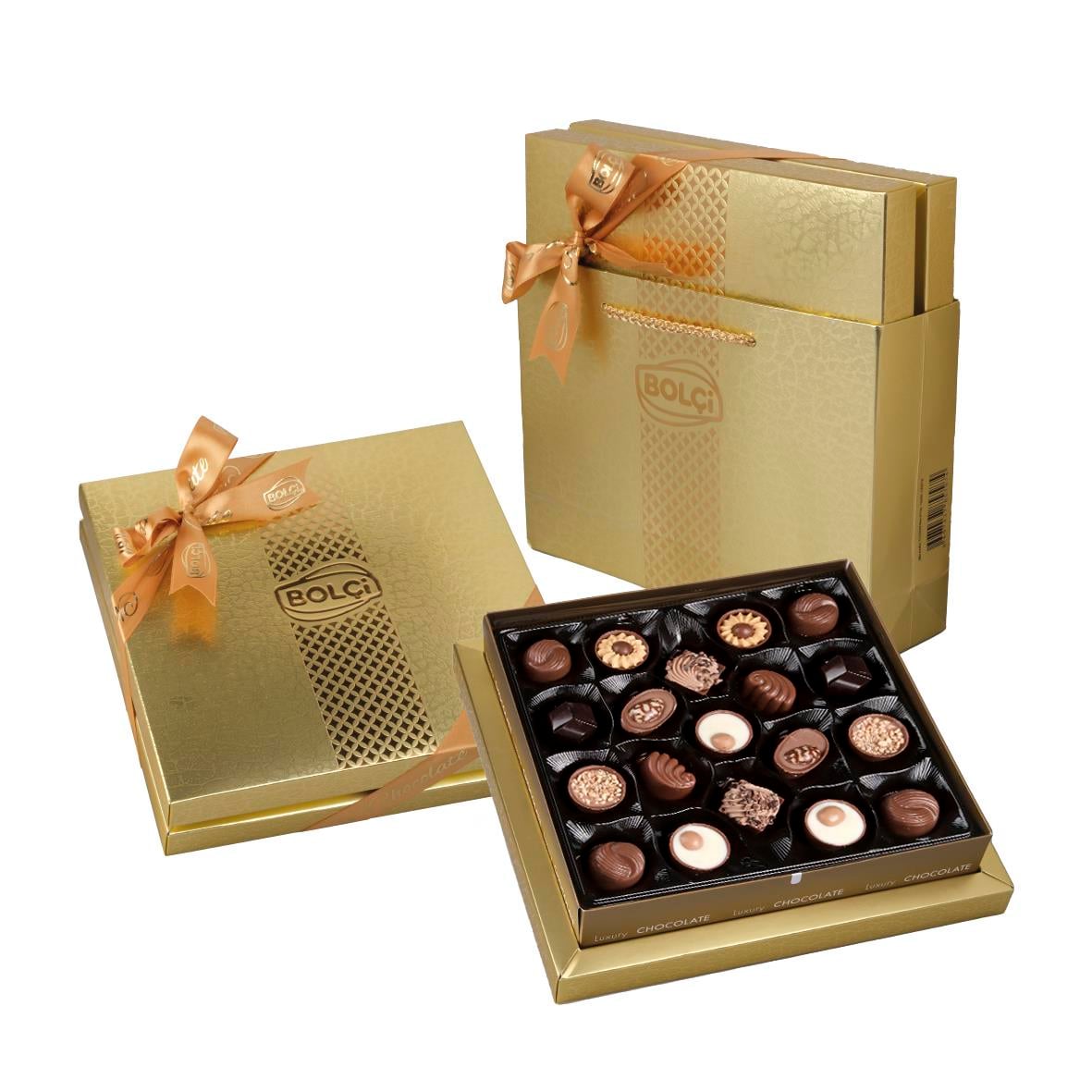 Spesiyal Çikolata-Diamond Altın Hediye Çikolata Kutu 215g