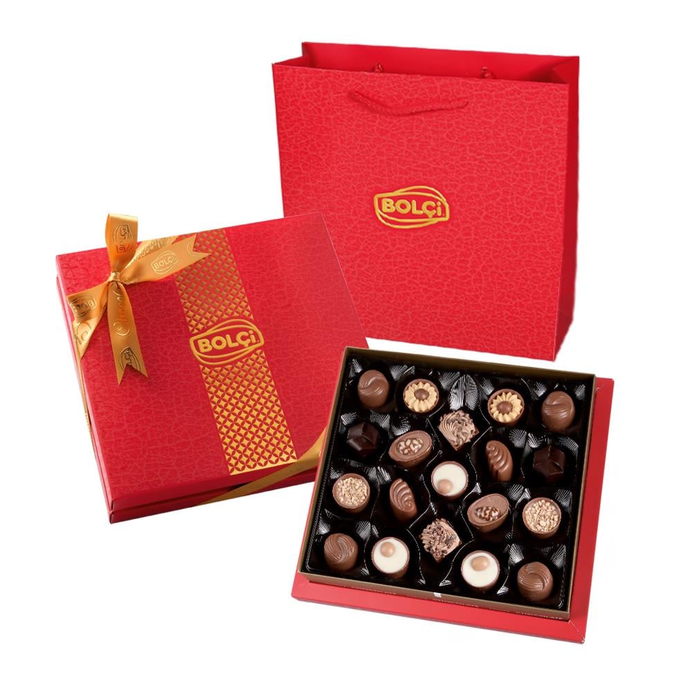 Spesiyal Çikolata-Diamond Kırmızı Hediye Çikolata Kutu 215g