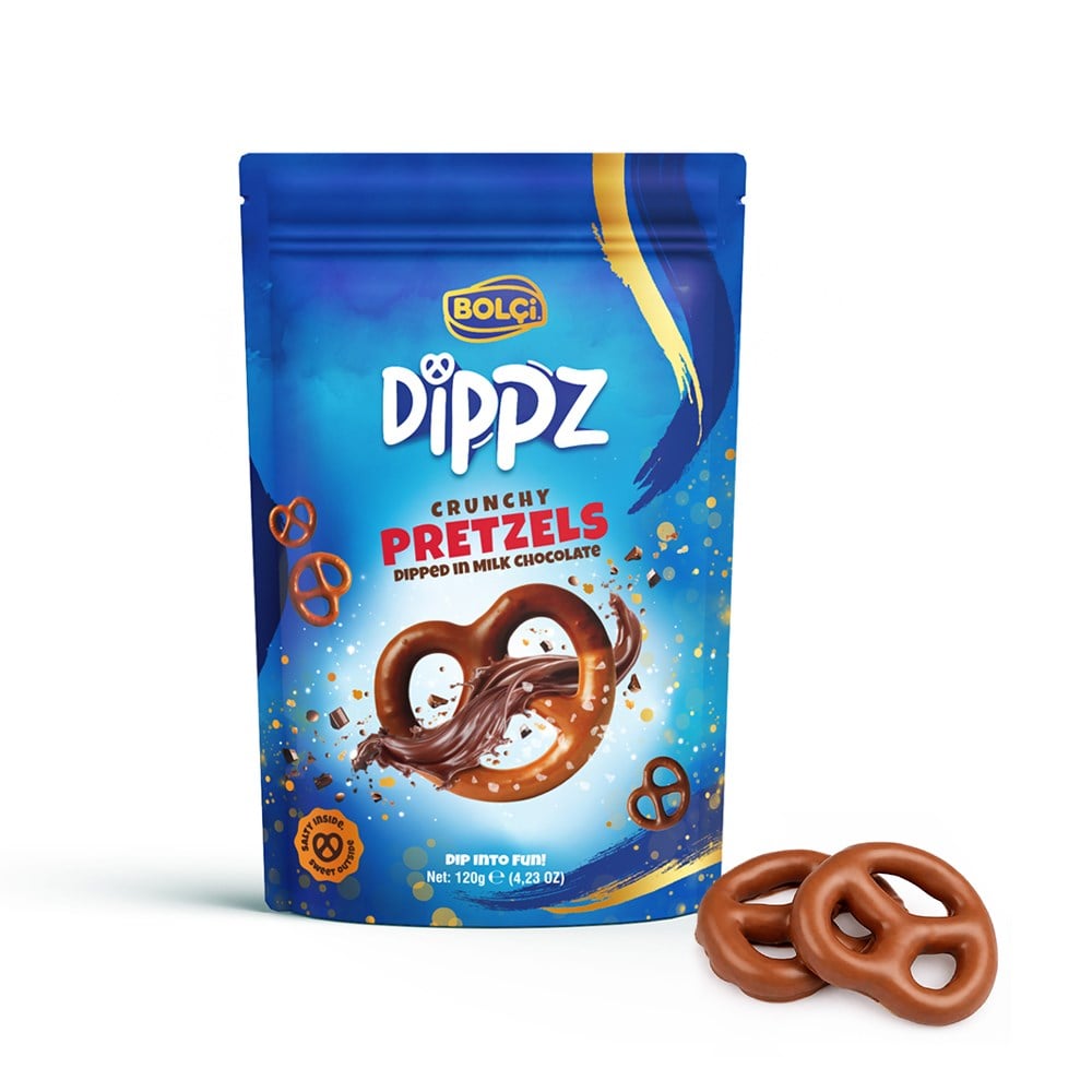 Atıştırmalık Çikolata-Dippz Sütlü Çikolata Kaplı Pretzel 120g