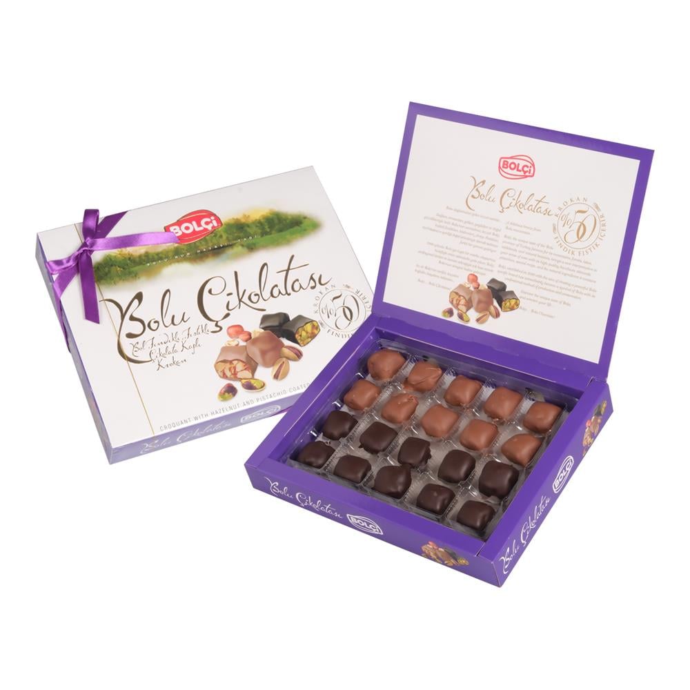 Bolu Çikolatası-Festival Sütlü Fındıklı ve Bitter Antep Fıstıklı Bolu Çikolatası 160 g