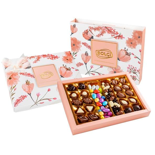 Spesiyal Çikolata-Flower Kutu Hediye Spesiyal Çikolata 500g