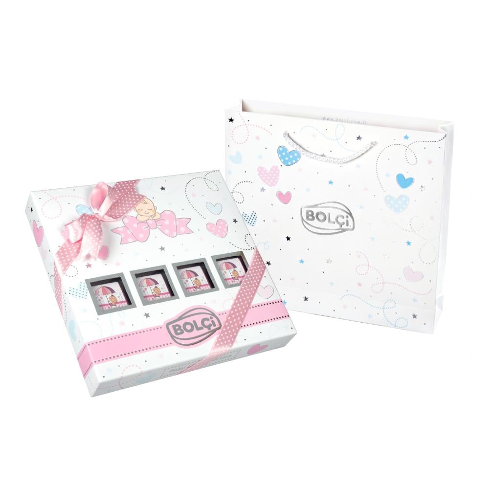 Madlen Çikolata-Madlen Bebek Çikolatası Pembe 312g