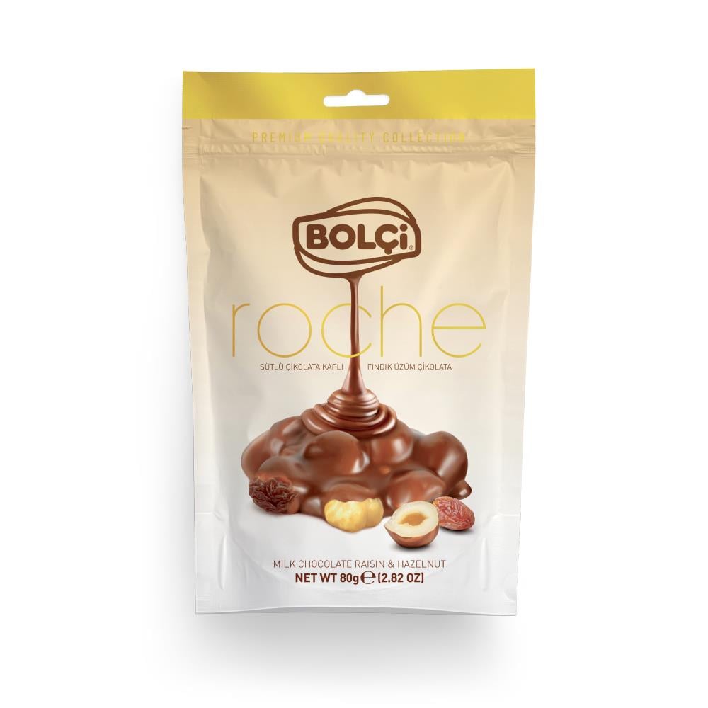 Atıştırmalık Çikolata-Roche-Sütlu-Fındık-Üzum-Çikolata-80g