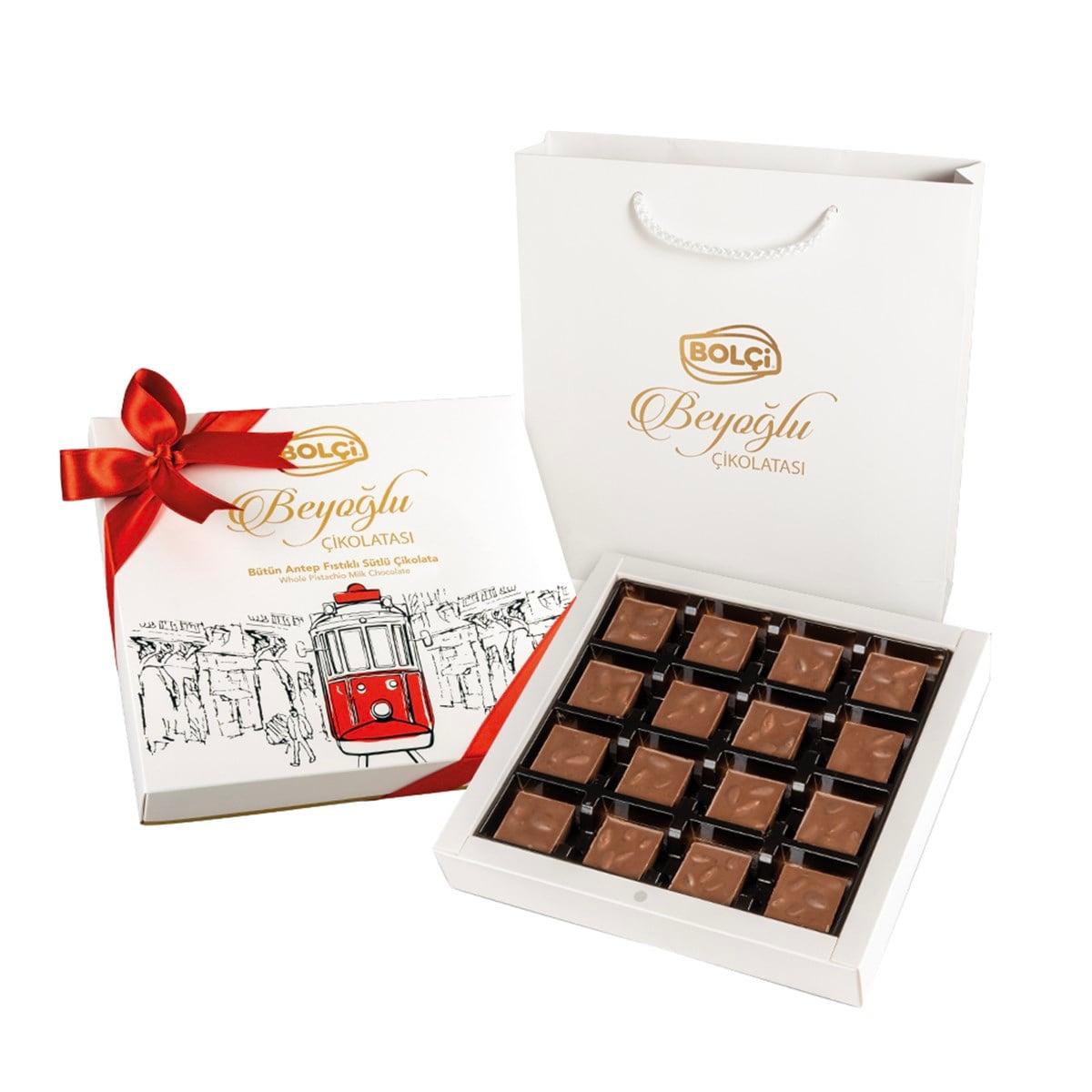 Çikolatalar-SÜTLÜ FISTIKLI BEYOĞLU ÇİKOLATASI 240 GR