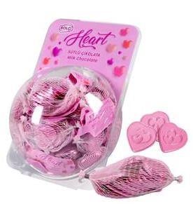 Yeni Ürünler-Sütlü Kalp Çikolata Pembe 63g