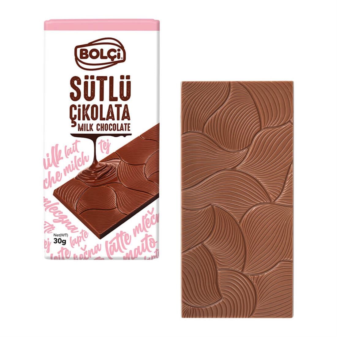 Atıştırmalık Çikolata-Sütlü Tablet Çikolata 30g