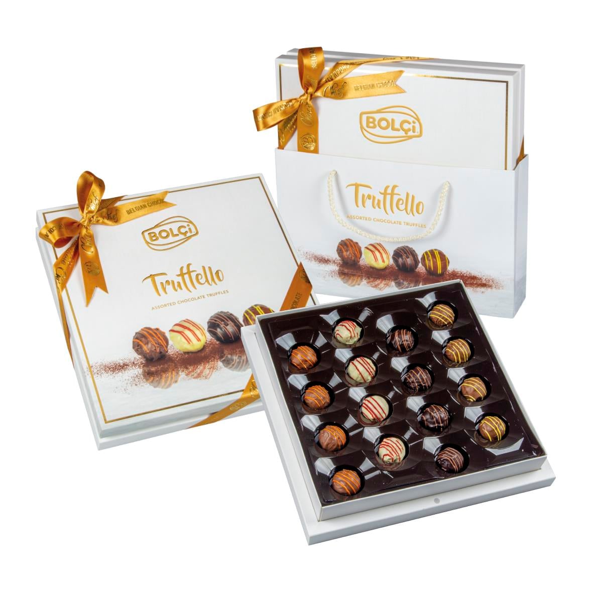 Trüf Çikolata-Truffello Beyaz Kutu Trüf Çikolata 216g