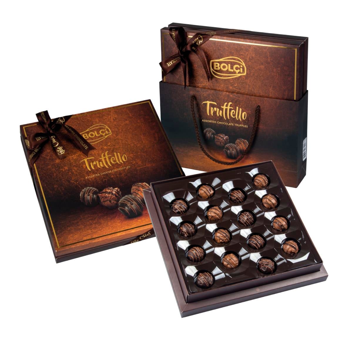 Trüf Çikolata-Truffello Siyah Kutu Trüf Çikolata 216g