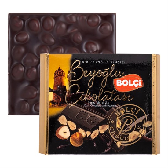 Beyoğlu Çikolatası-BİTTER FINDIKLI BEYOĞLU ÇİKOLATASI 90GR