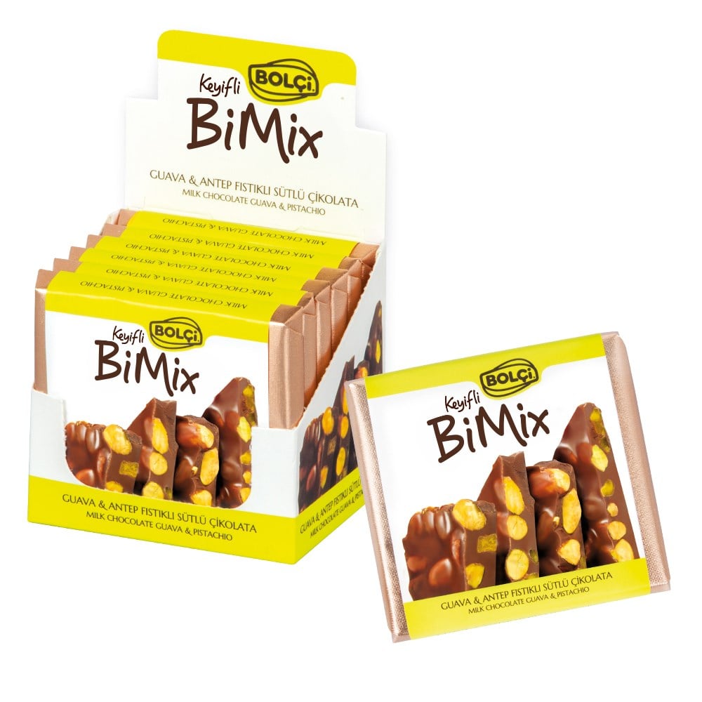 Tablet Çikolata-BiMix Guava&Antep Fıstıklı Sütlü Çikolata 70g