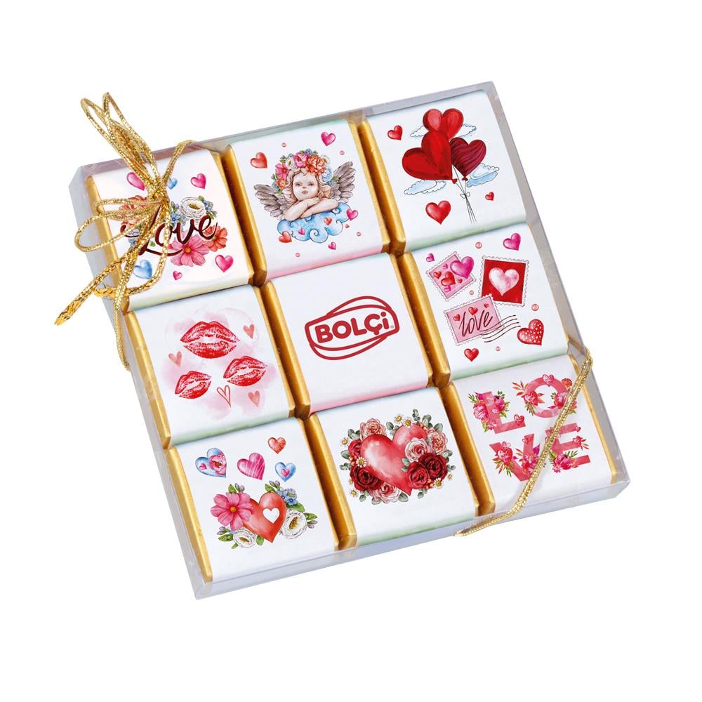 Sevgililer Günü Çikolatası-Chocolate Tiles Love 144g