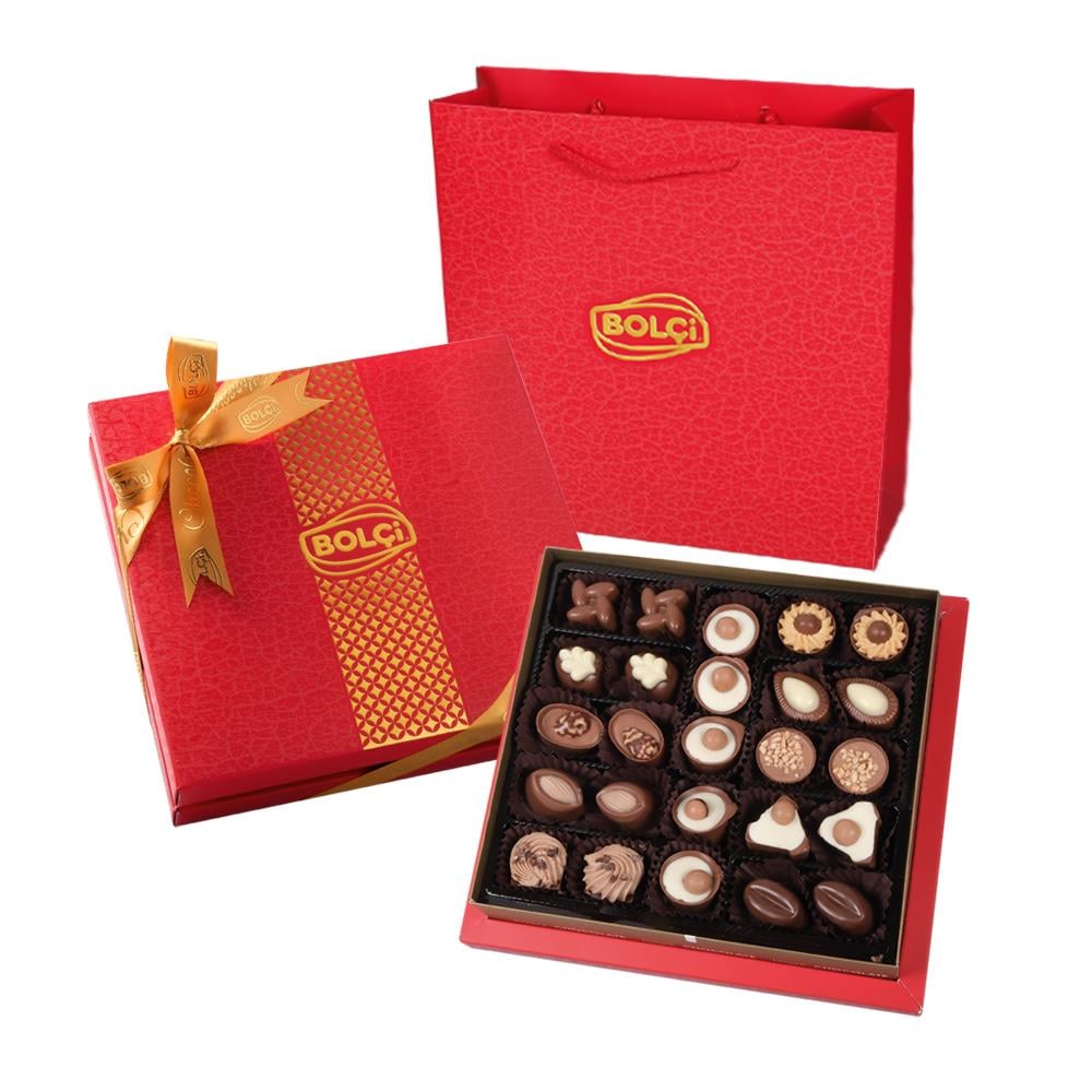 Spesiyal Çikolata-Diamond Kırmızı Hediye Çikolata Kutu 290g