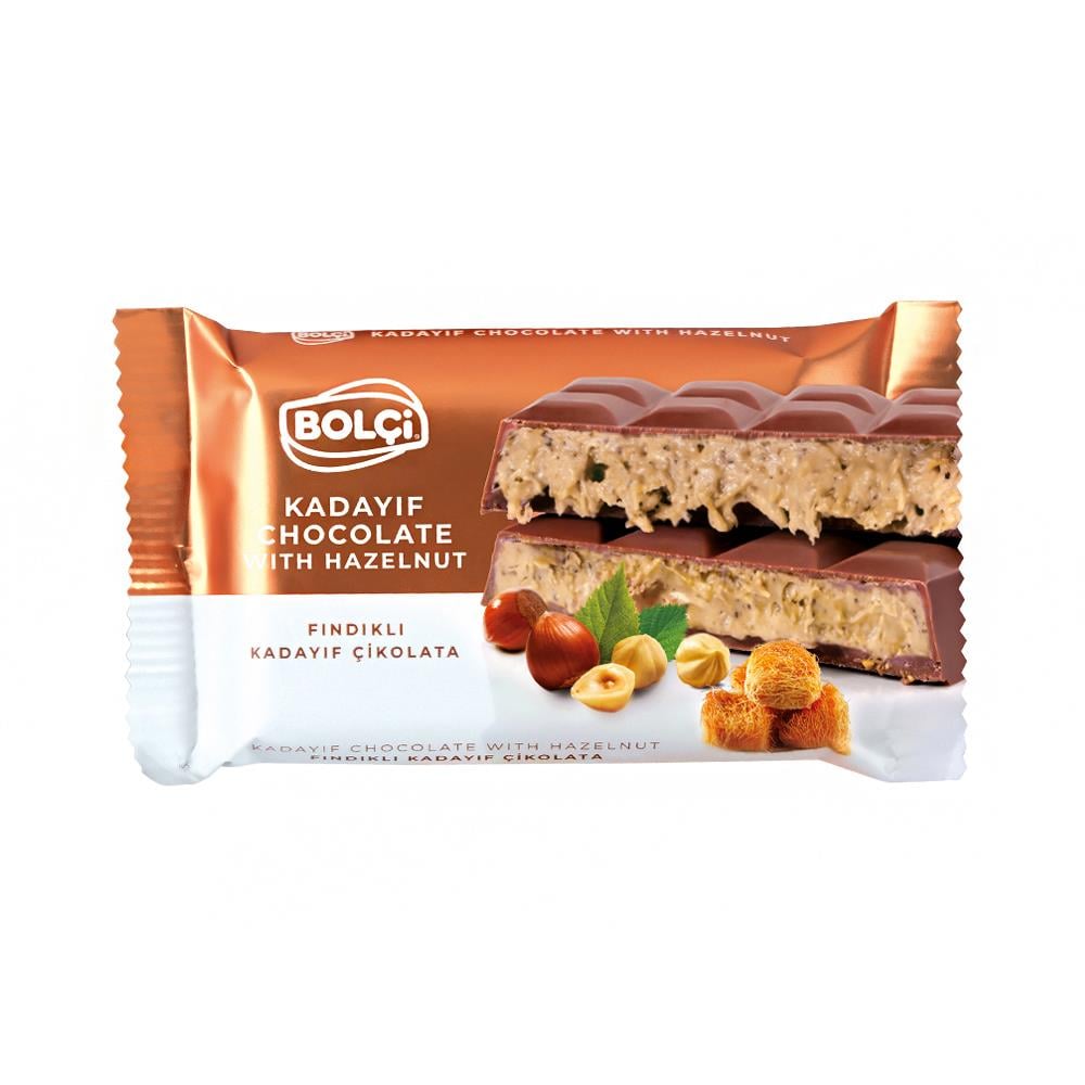 Atıştırmalık Çikolata-Dubai Çikolatası Fındıklı Kadayıf Dolgulu Sütlü Çikolata 65g