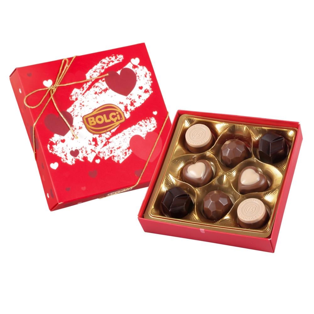 Sevgiliye Hediye-Mini Spesiyal Çikolata Kalp Kutu 100g