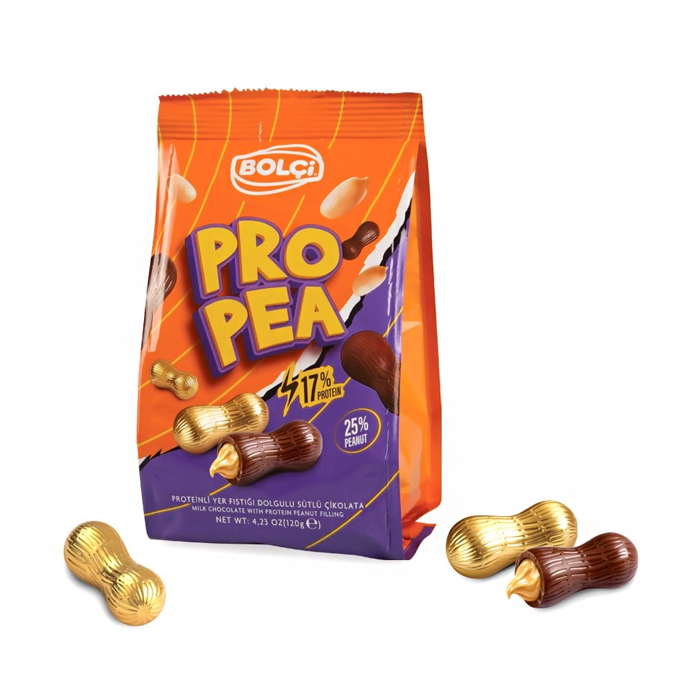 Atıştırmalık Çikolata-Propea Proteinli Yer Fıstık Dolgulu Sütlü Çikolata 120g
