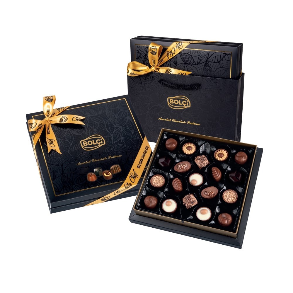 Spesiyal Çikolata-Siyah Floral Kutu 215g