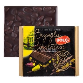 Beyoğlu Çikolatası-BİTTER ANTEP FISTIKLI BEYOĞLU ÇİKOLATASI 90GR