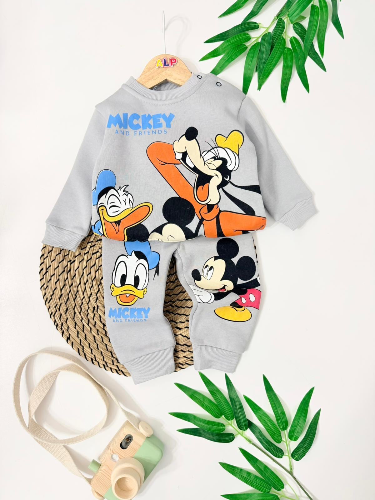  Disney Baskılı 2ip Erkek Bebek Takım